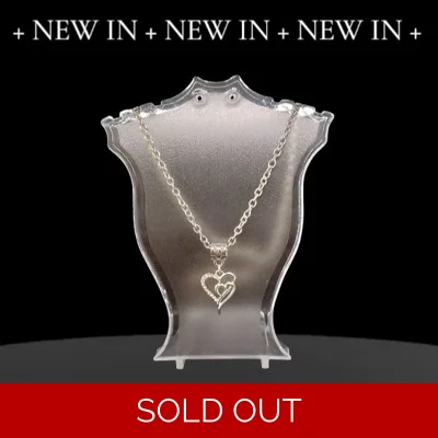 Two Hearts, One LOVE Necklace - Silver